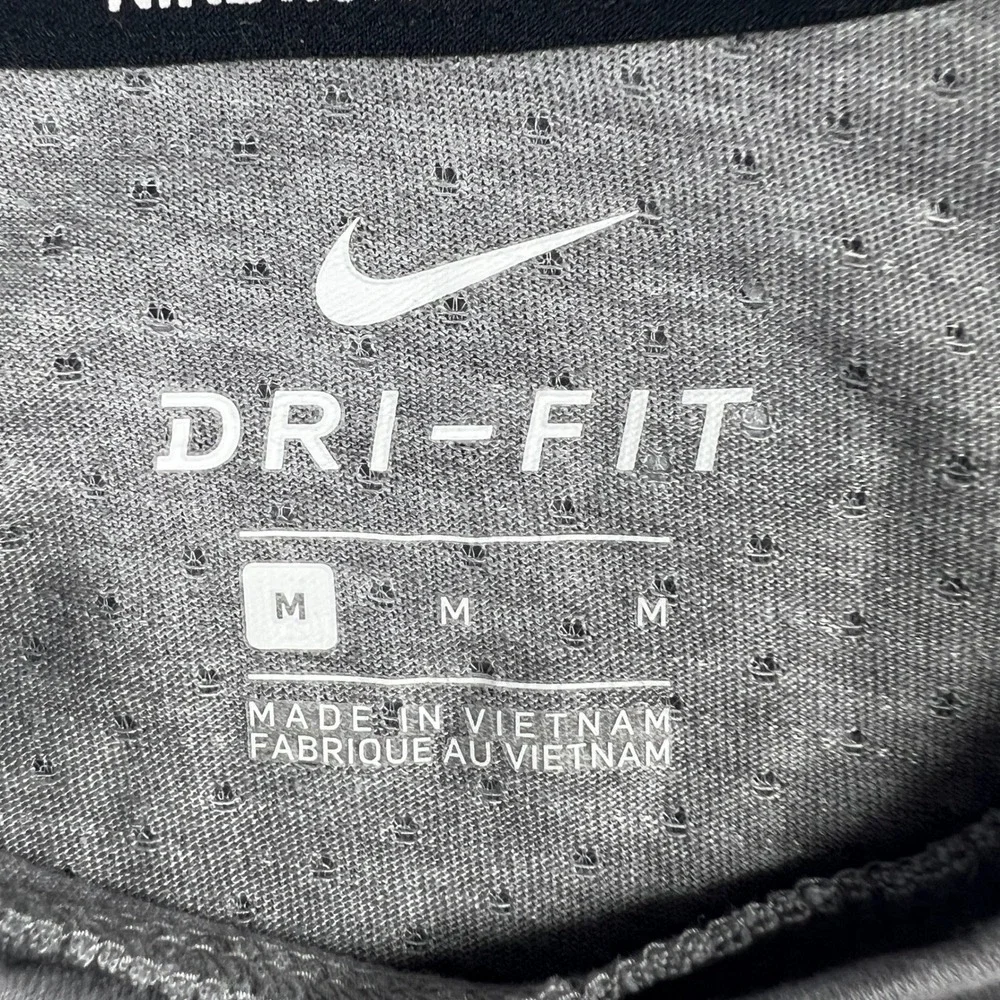 Nike Running Dri-FIT Short Sleeve Shirt Womens Medium Gray Reflective